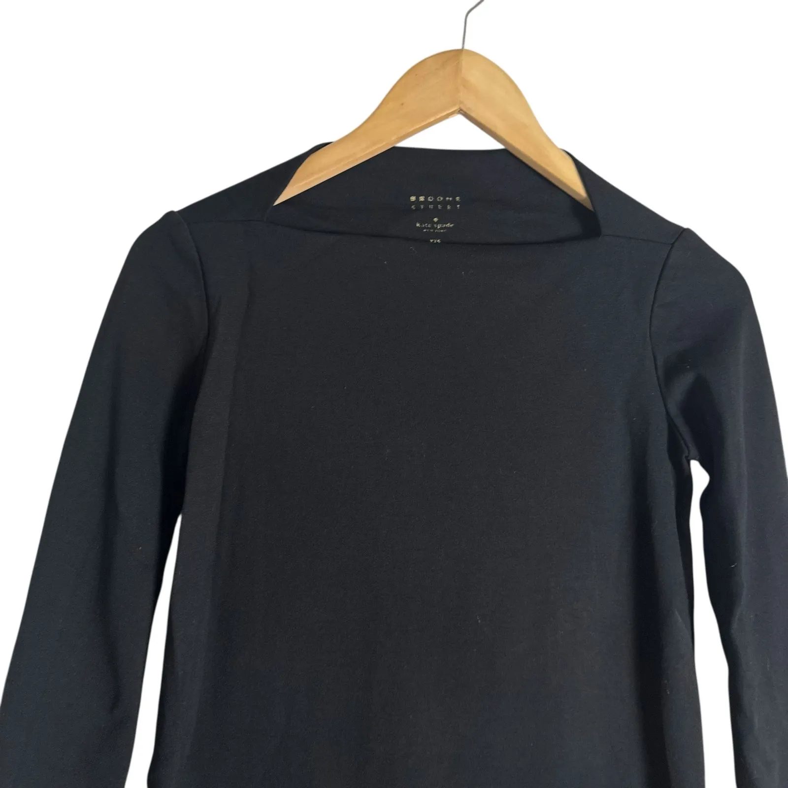 Kate Spade New York Broome Street Black Long Sleeve Tunic Mini Dress XXS - Image 2