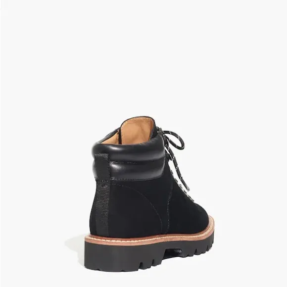 Madewell The Citywalk Lugsole Hiker Boot in Black Leather Size 7 NWT - Image 4