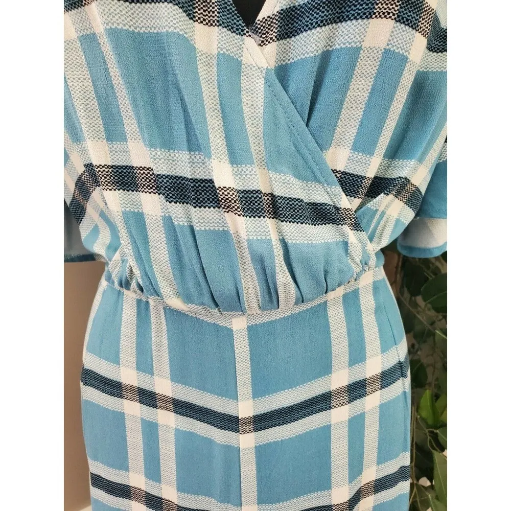 Wild Fable Women's Blue 100% Rayon V-Neck Short Sleeve Casual Jumpsuits Size 2XL - Image 3