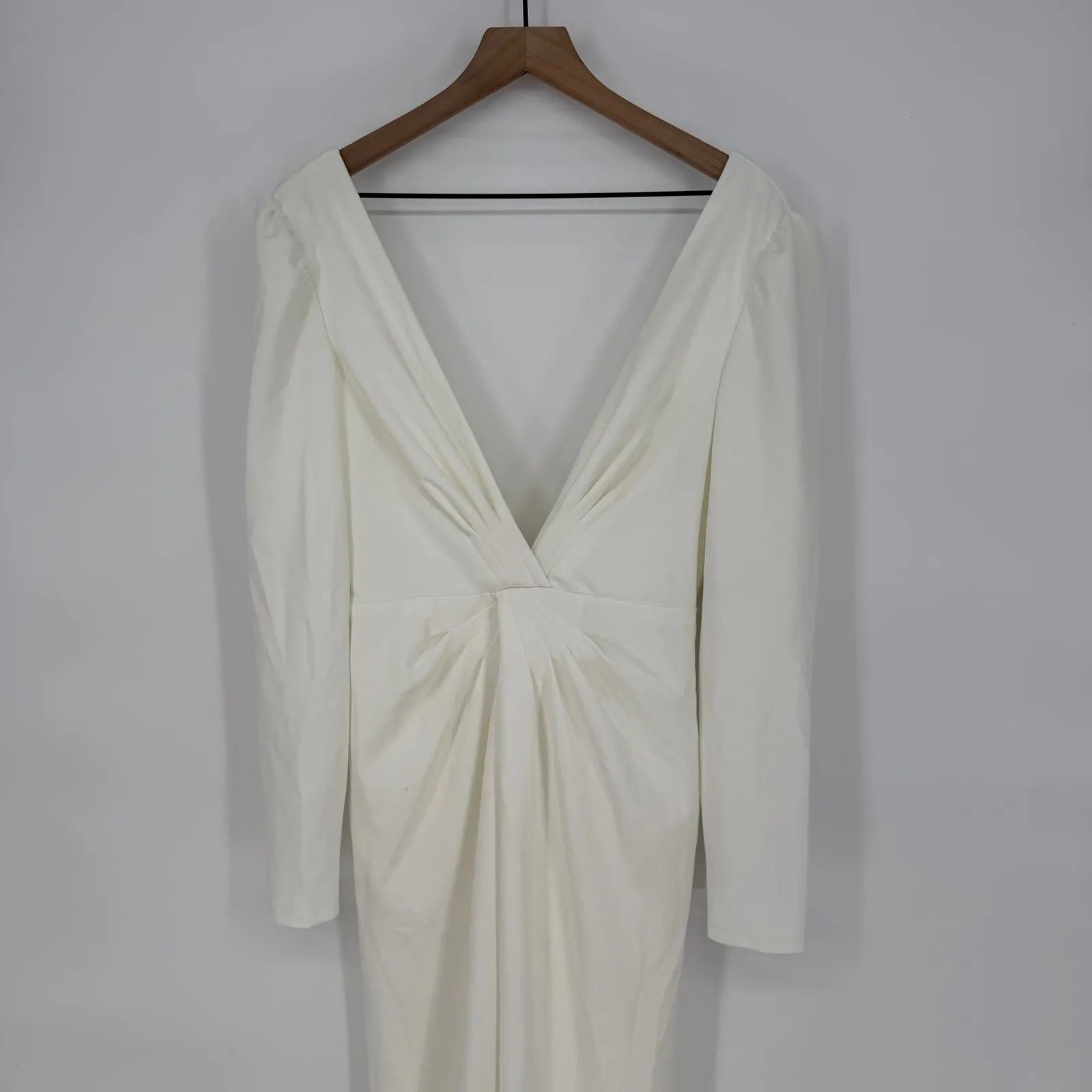 Lulus Stunning Romance White Long Sleeve Mermaid Maxi Dress Size S - Image 5