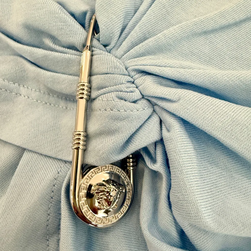 Versace Safety Pin Logo T Shirt - Image 3