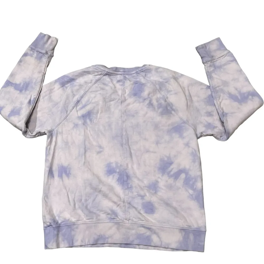 Athleta Sundown Crystal Dye Periwinkle Tie Dye Crewneck Sweatshirt size Small - Image 5
