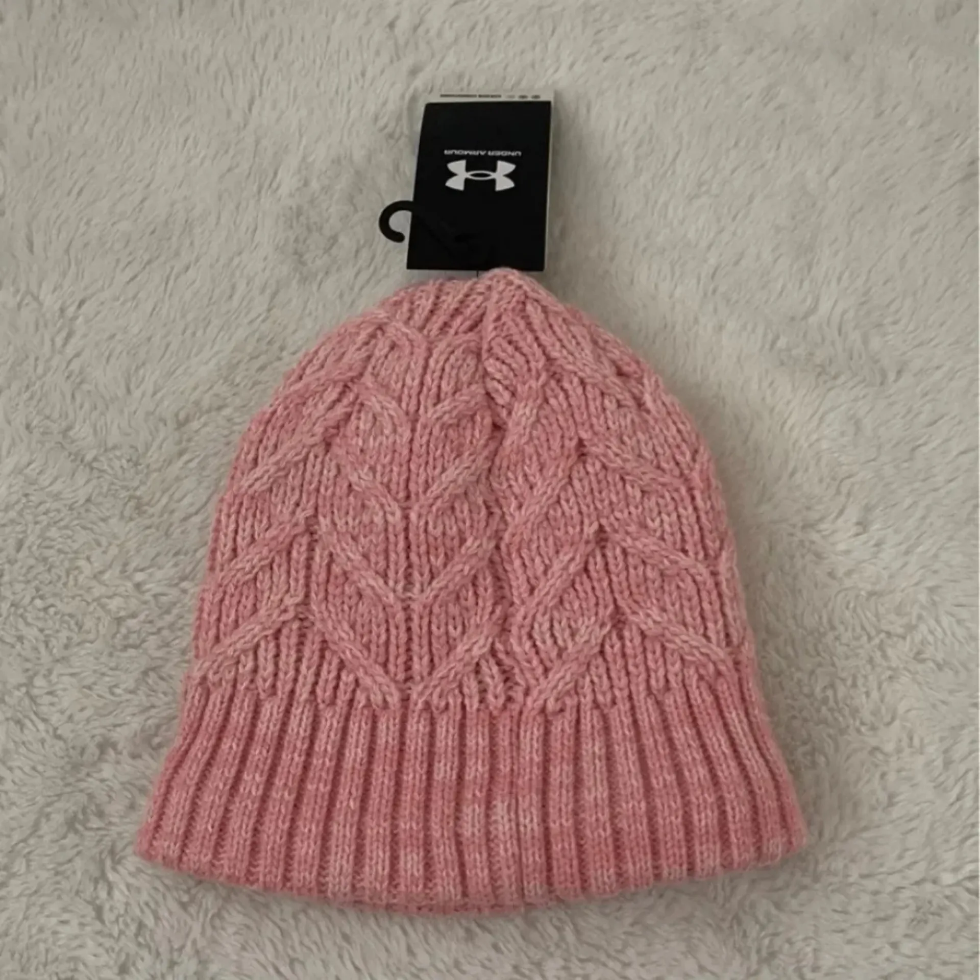 Under Armour Women's Powder Pink Beanie, One Size - Image 4