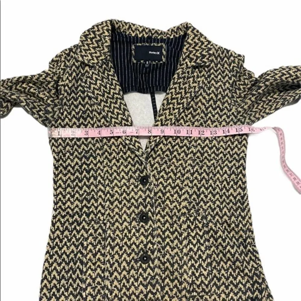 Hurley  Winchester‎ Chevron Print Blazer Tan Small - Image 7