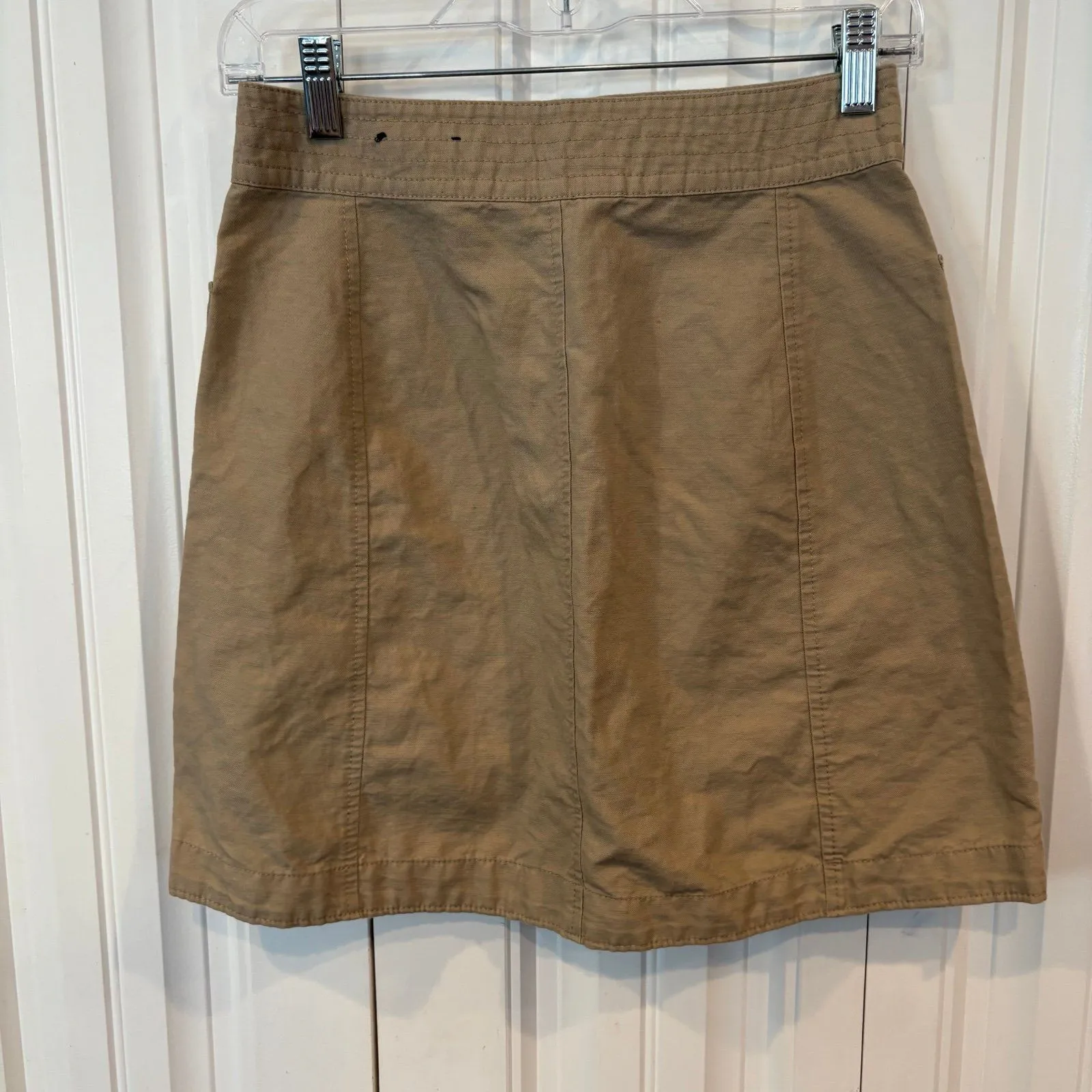 Banana‎ Republic Tan Button Front Skirt Size 0 - Image 2