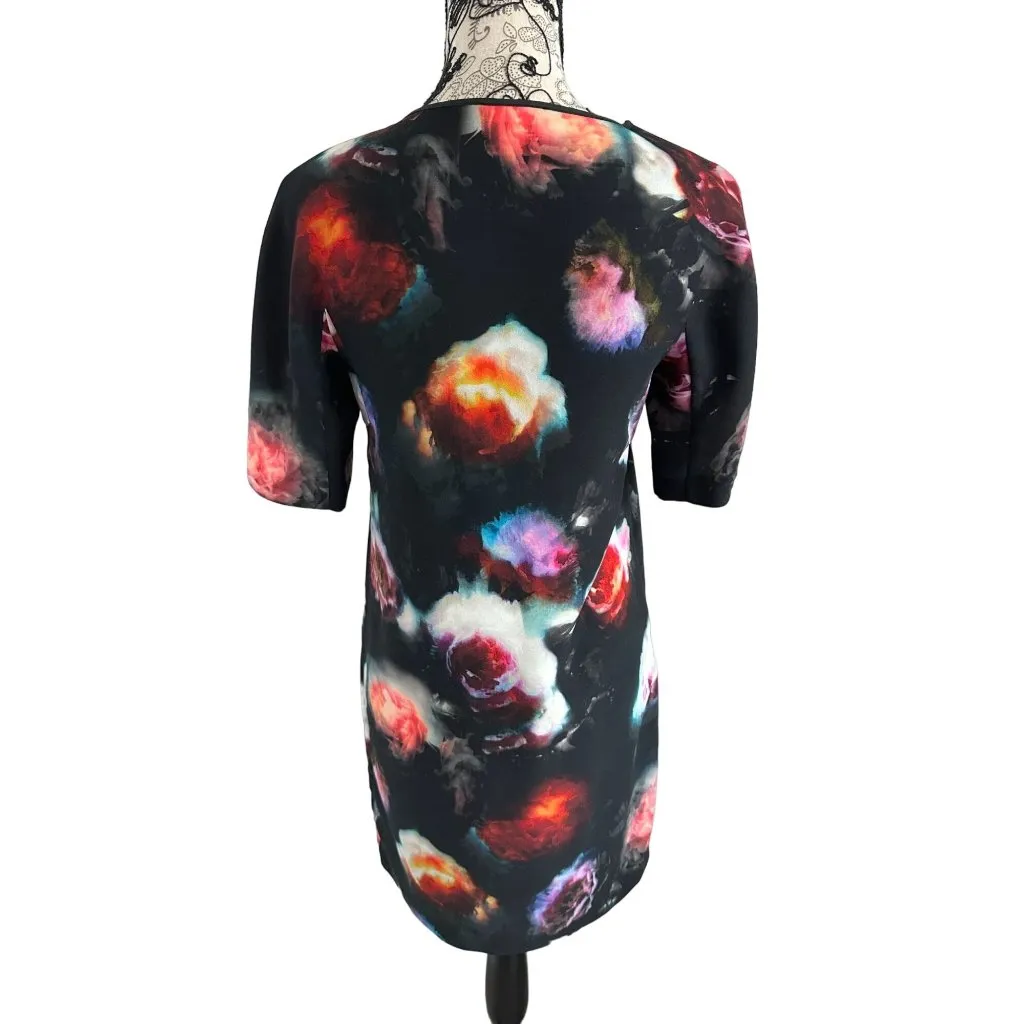 PAUL SMITH Black Label Floral Blur Short Sleeve Shift Dress Size 42 US XL Pink - Image 4