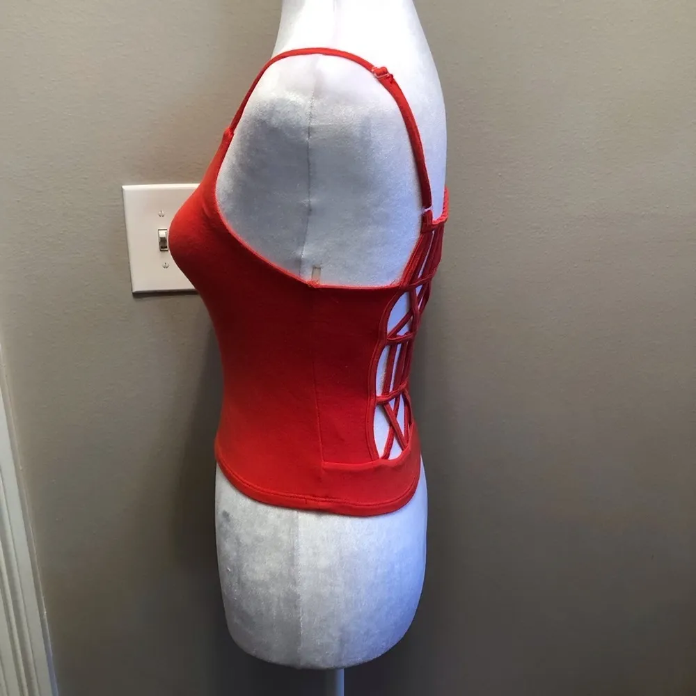 Lattice Work Cropped Tank Silvergate Size Small - Image 7