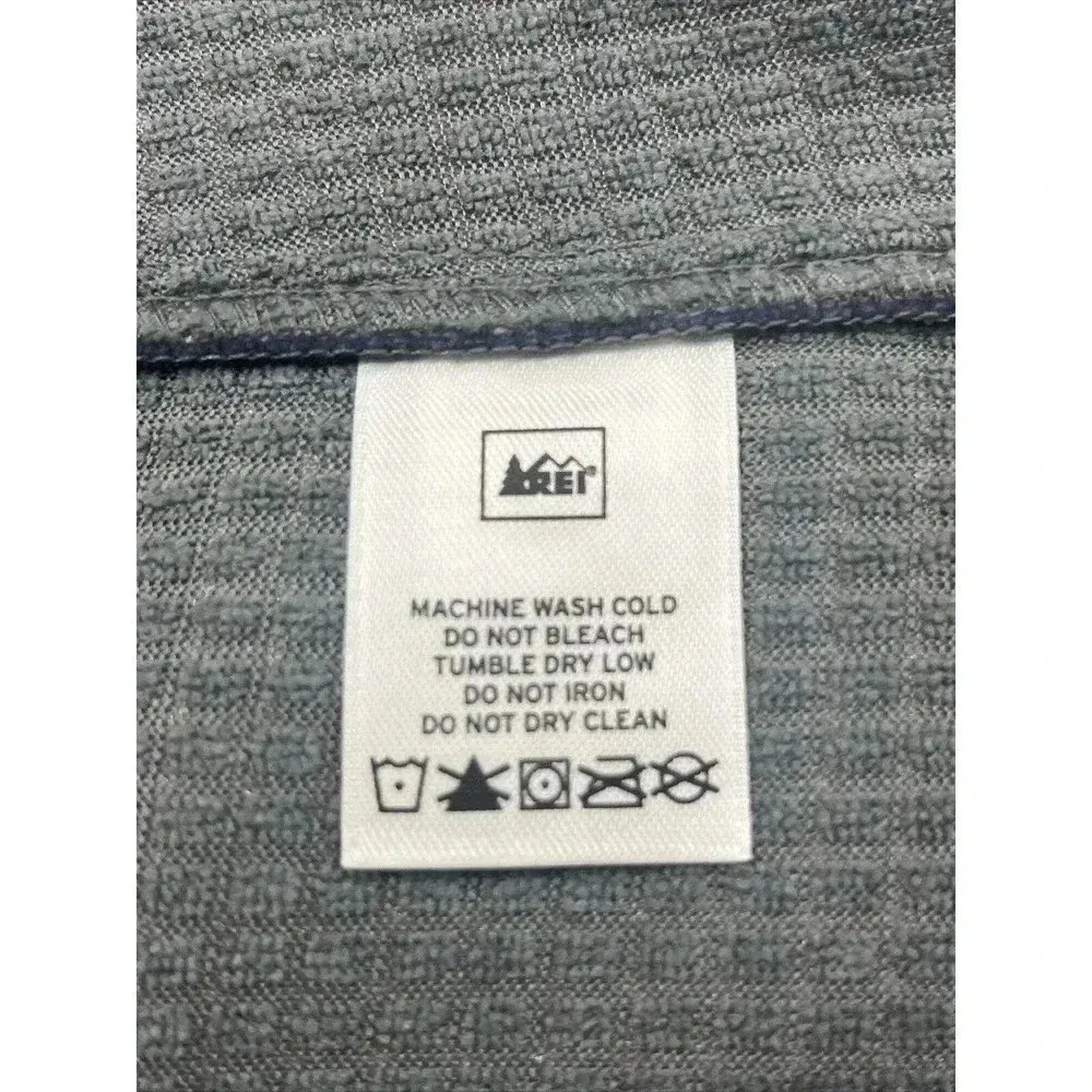 REI Womens Small Fleece Vest Blue/Gray Hiking Outdoor Blue - Image 7