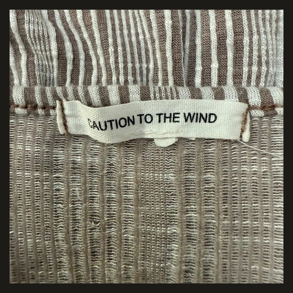 Caution to the Wind Striped Button Front Tiered Midi Sundress Women’s Small EUC - Image 11
