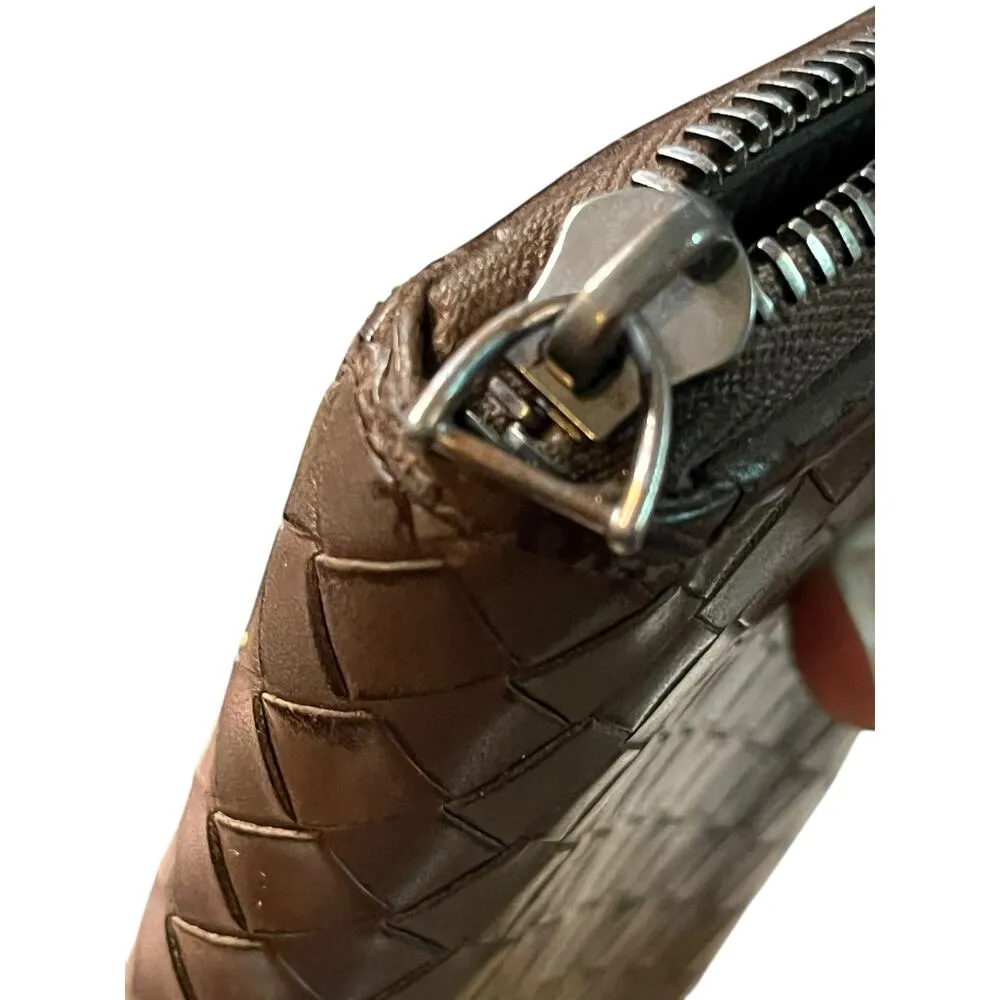 Bottega Veneta Intrecciato Weave Taupe Leather Continental Wallet - Image 7