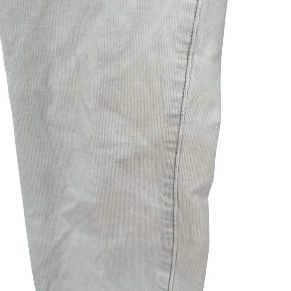 Anthropologie Pilcro High-Rise Skinny Corduroy Pants Creme Ivory Size 28‎ - Image 5