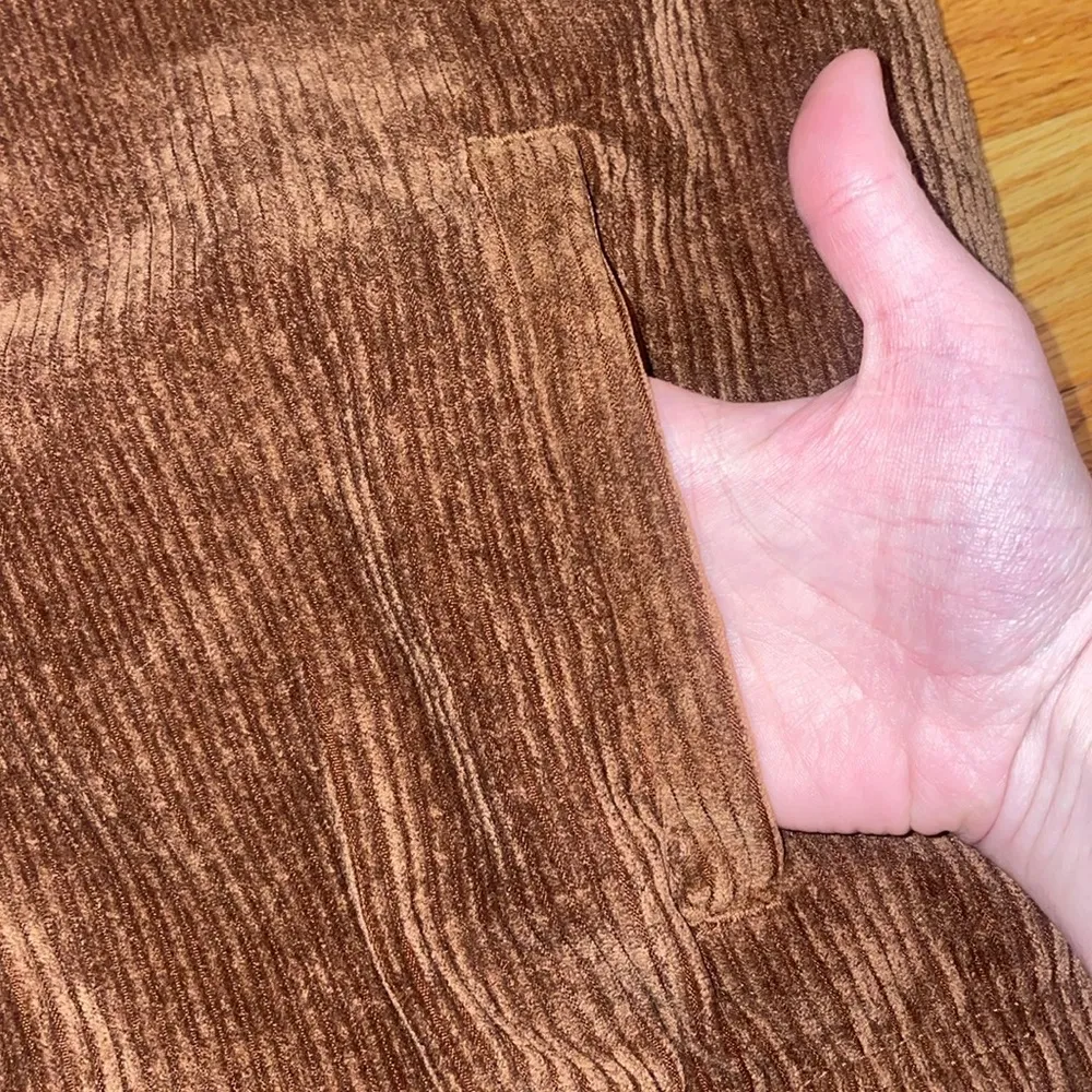 Dex brown faux corduroy jacket - Image 3