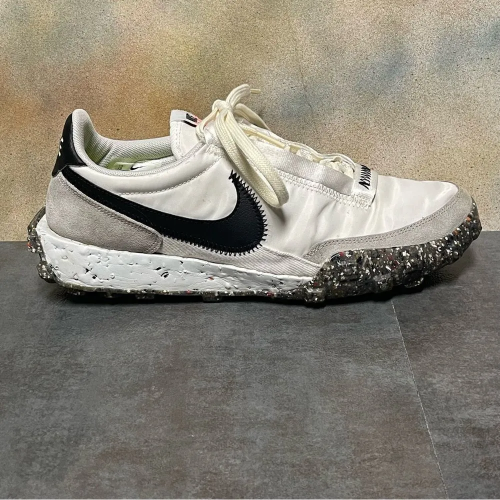 Nike Waffle Racer Crater CT1983-104 White/Black Women's Sneakers Size 10M - Image 6