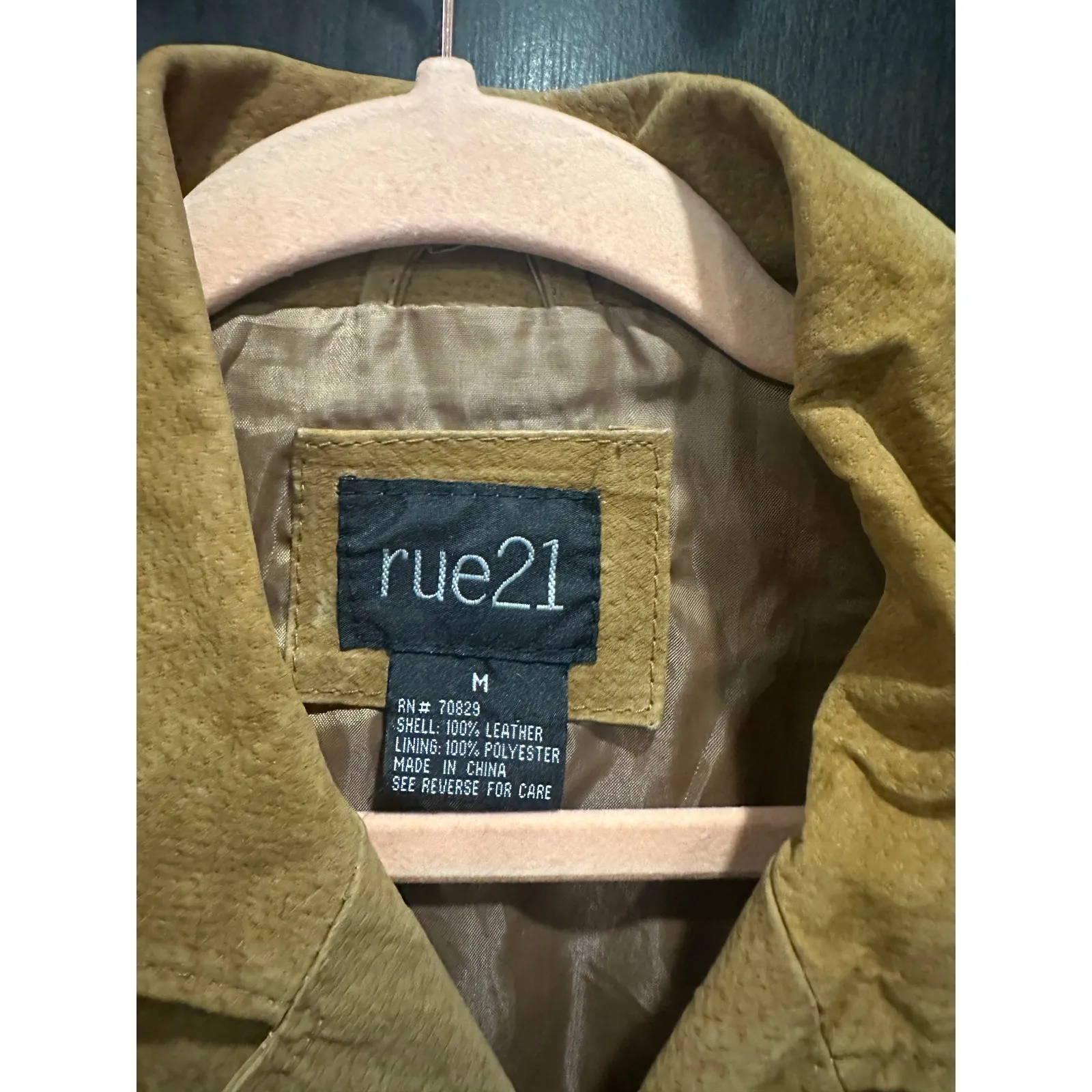 Y2K Genuine Suede Double Breasted Rue21 Jacket Tan M Boho Chic French Girl Brown Size M - Image 7
