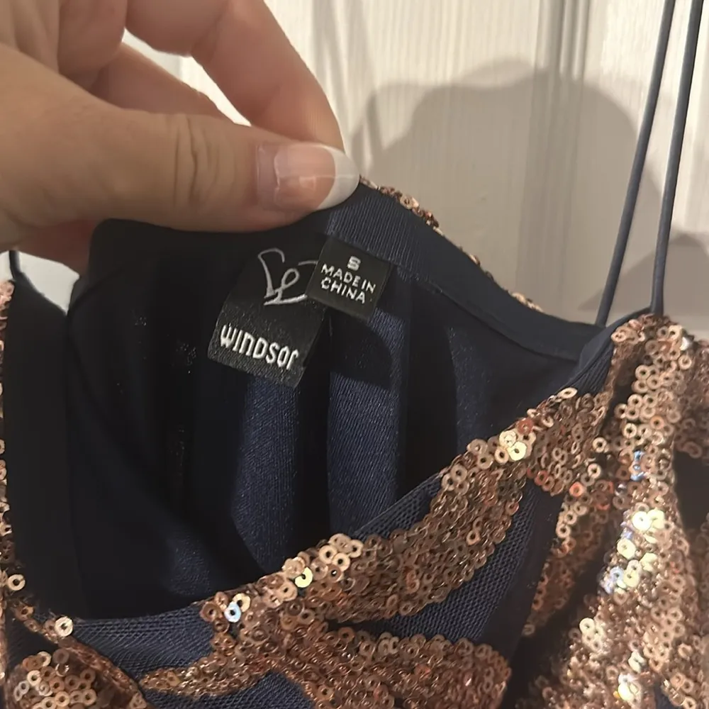 navy sparkle dress - Image 2