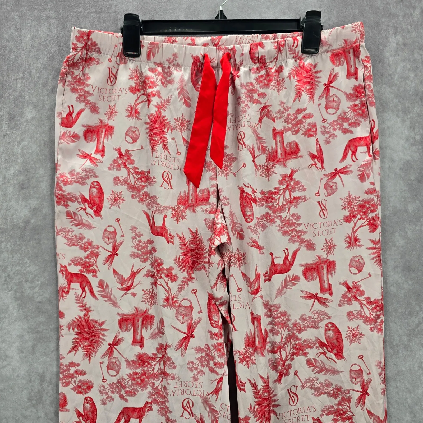 Victoria Secret Pink Floral Animal Print Vintage Y2K Pullon Pajama Pants L Large - Image 3