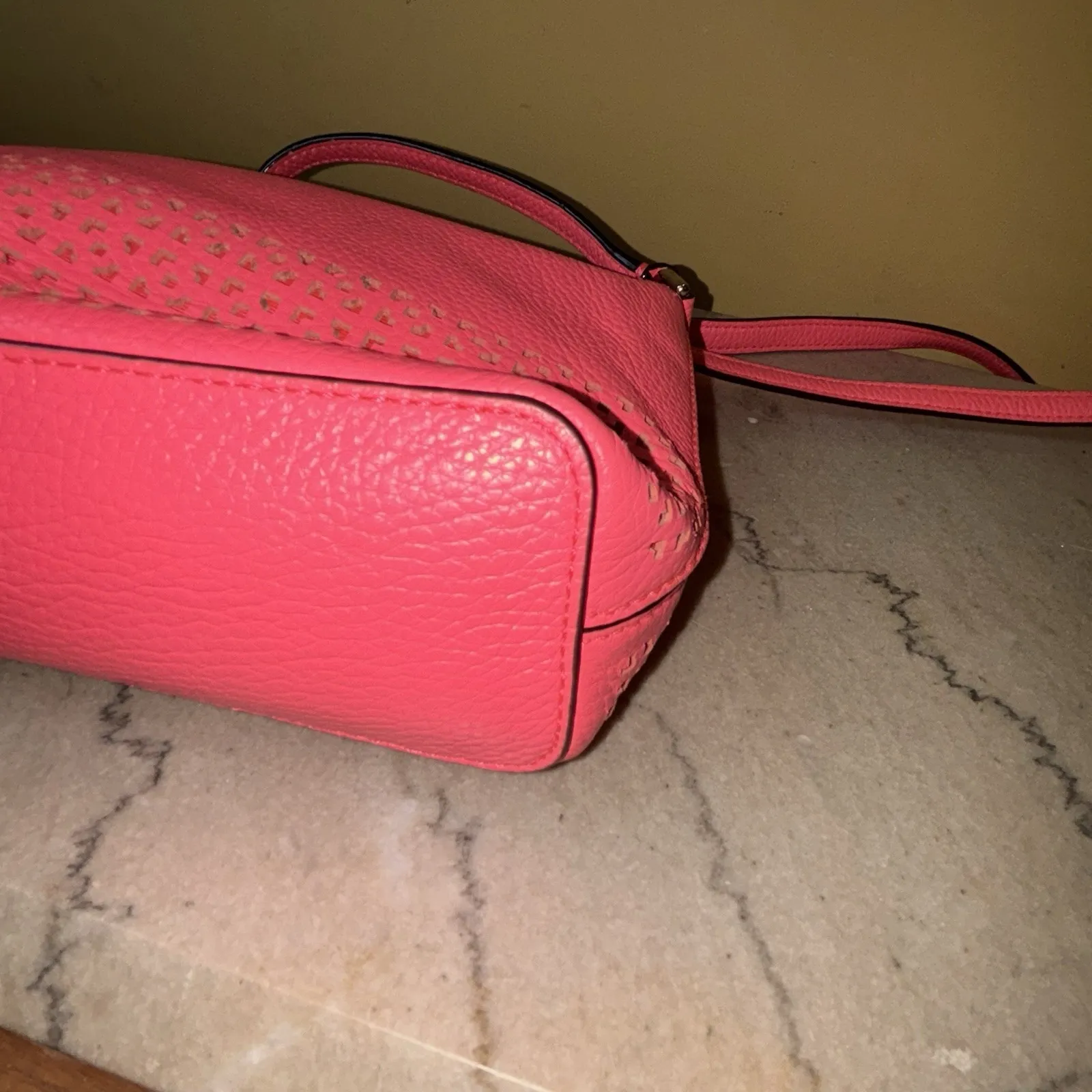 Kate spade Coral pink‎ leather Millie Wakefield Lane crossbody bag - Image 6