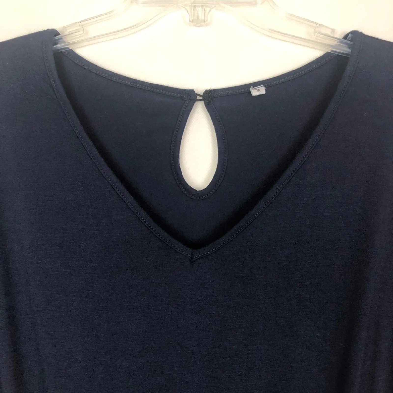 Women's Short Sleeve Blue Jumpsuit Size Medium - Image 3