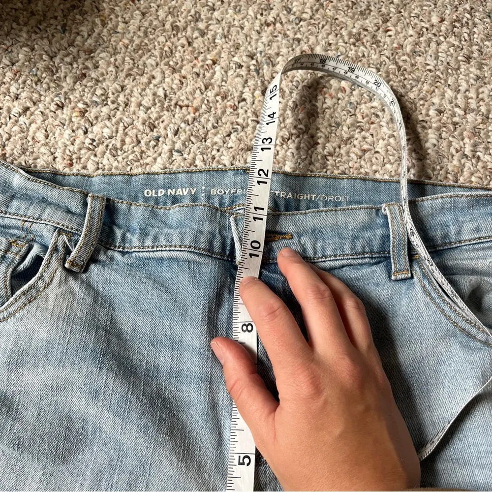 Old Navy Boyfriend Straight Denim Jean Cutoff Shorts Women’s 14 Tall High Rise - Image 2