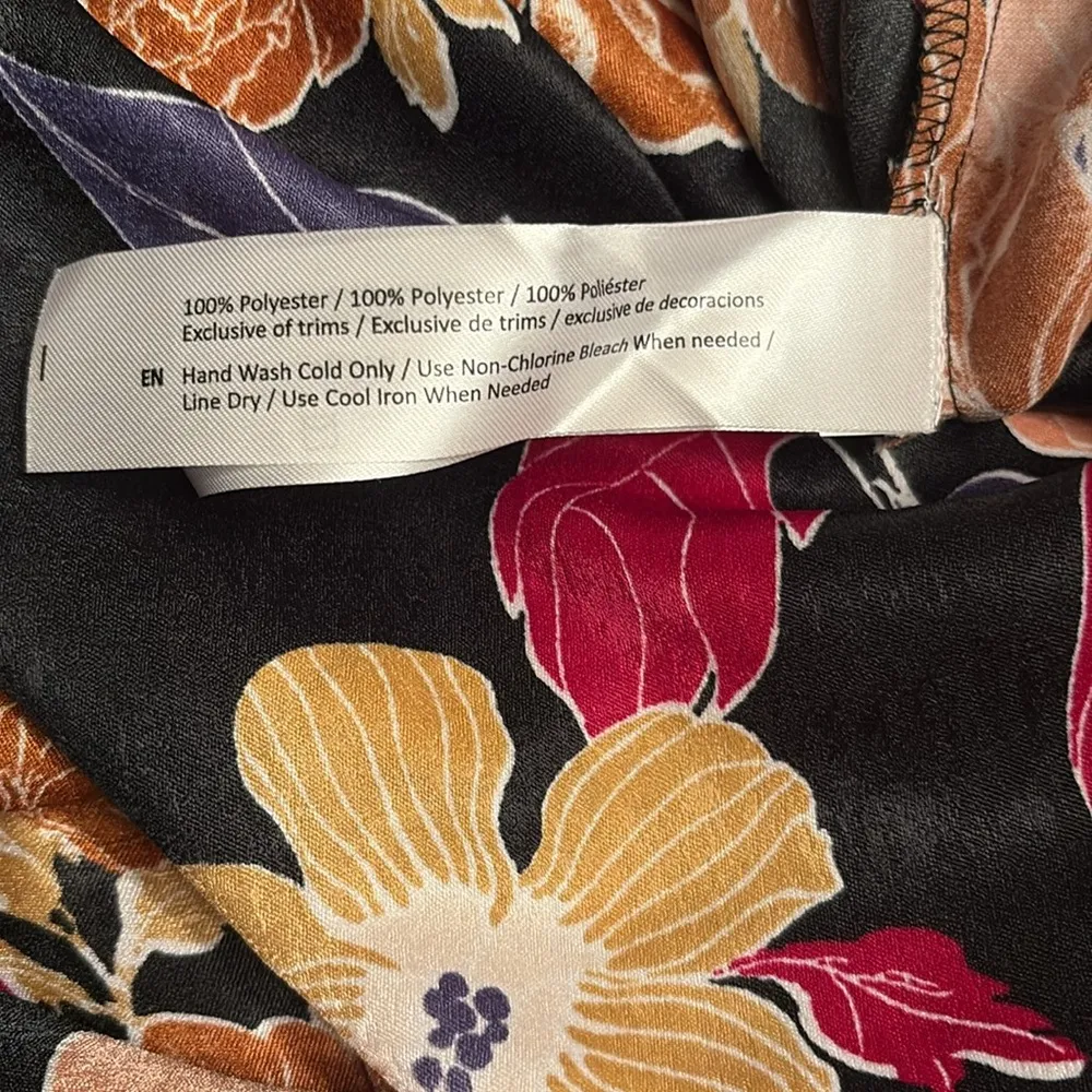 Band of the Free Lilou Floral Lace Slip Midi Skirt Black Berry Size S NWT - Image 8