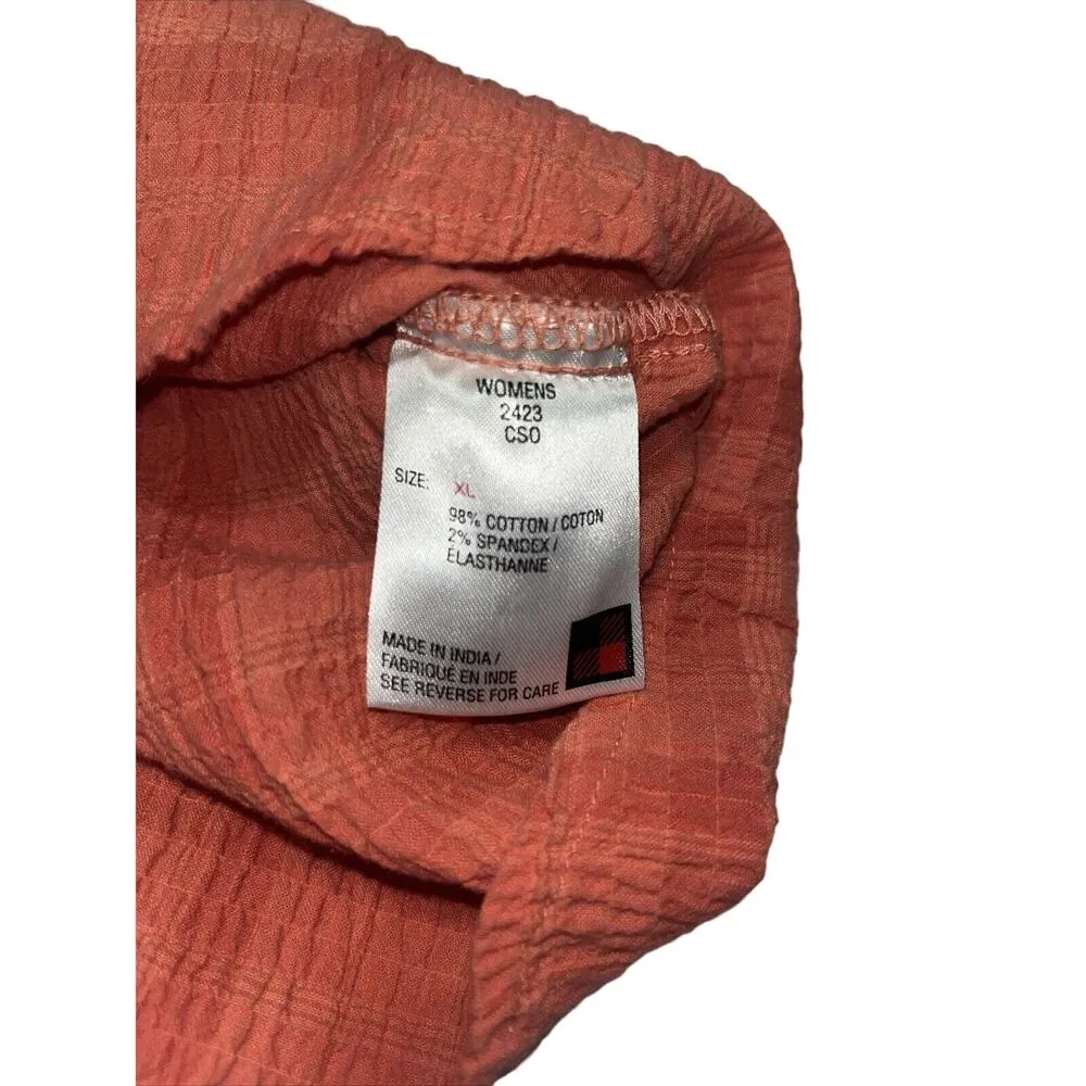 Woolrich Peach XL Women’s Button Up Blouse - Image 9