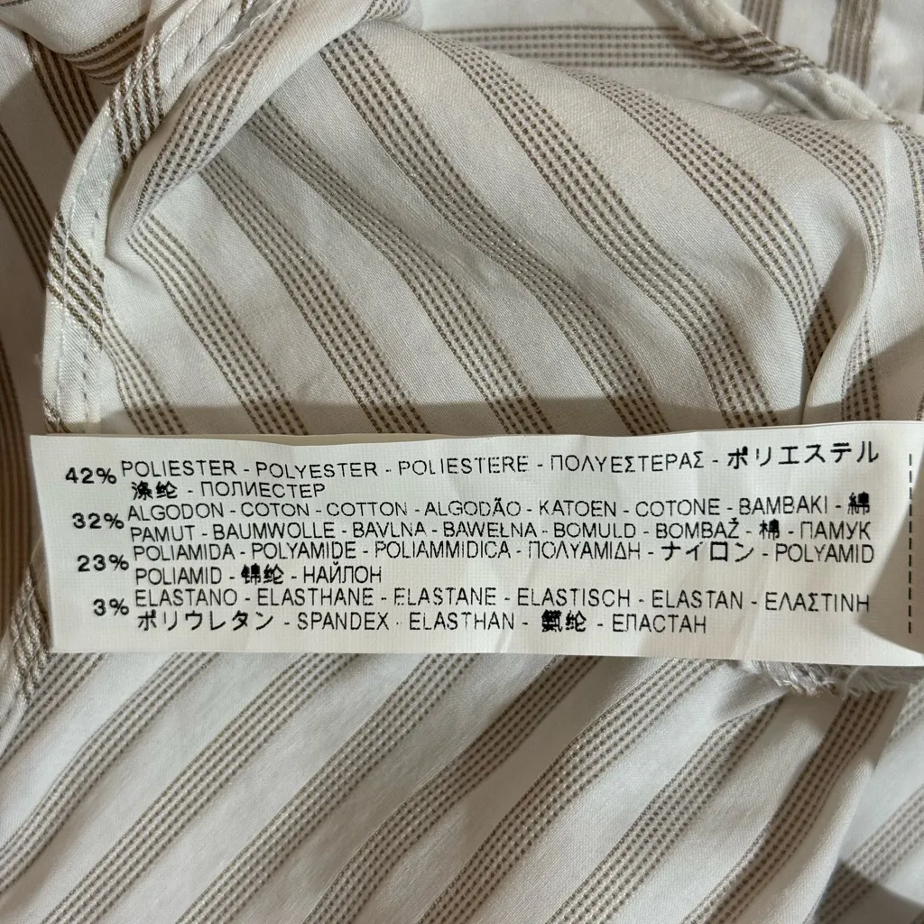 Zara Gray Striped Button Down Shirt - Image 4