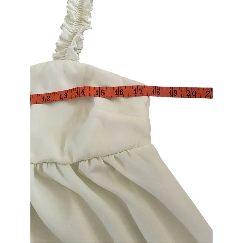 Vintage Babydoll Style Ruffle Trim Tank Top Feminine Cottagecore Size M - Image 8