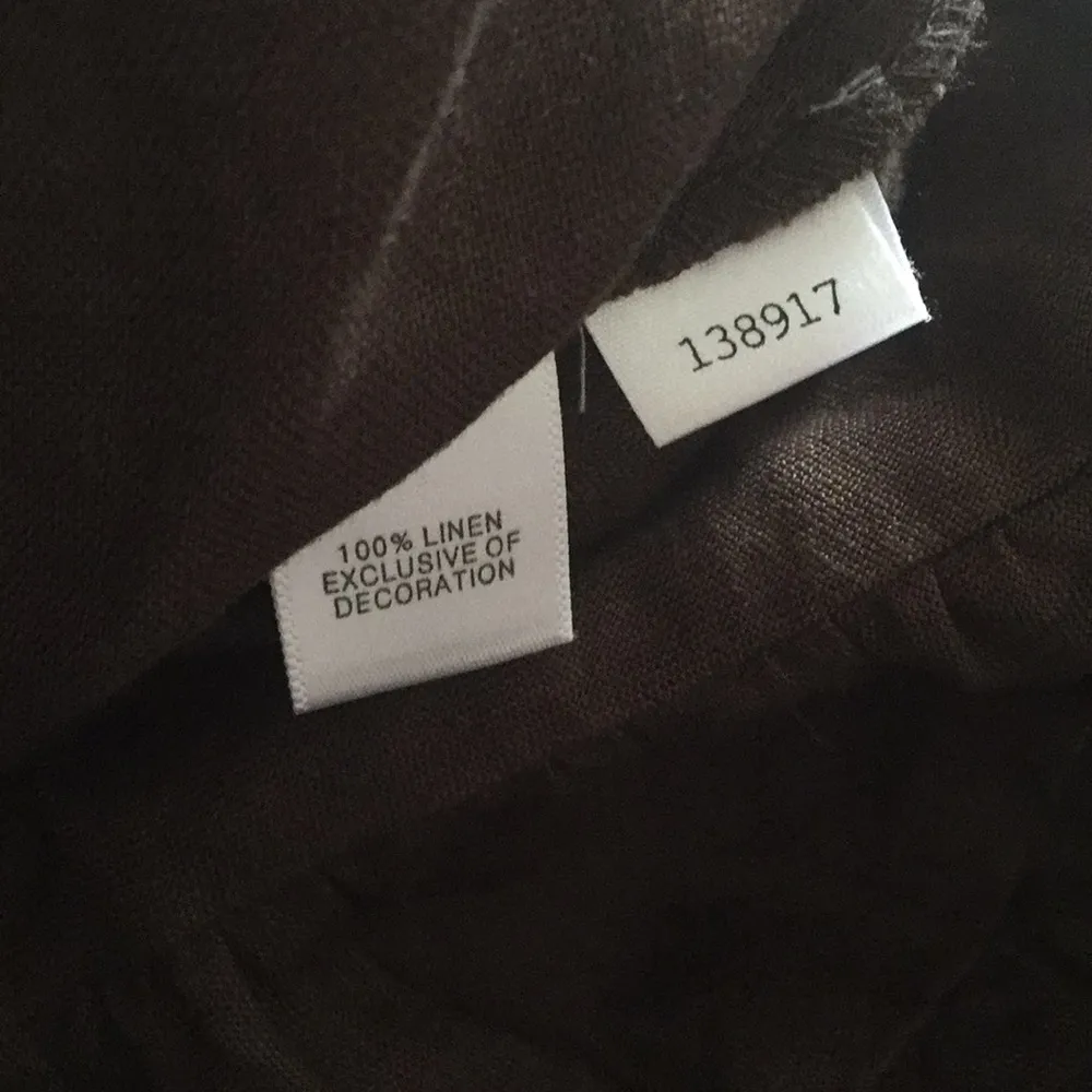 Ann Taylor dark brown linen tiered skirt - Image 4