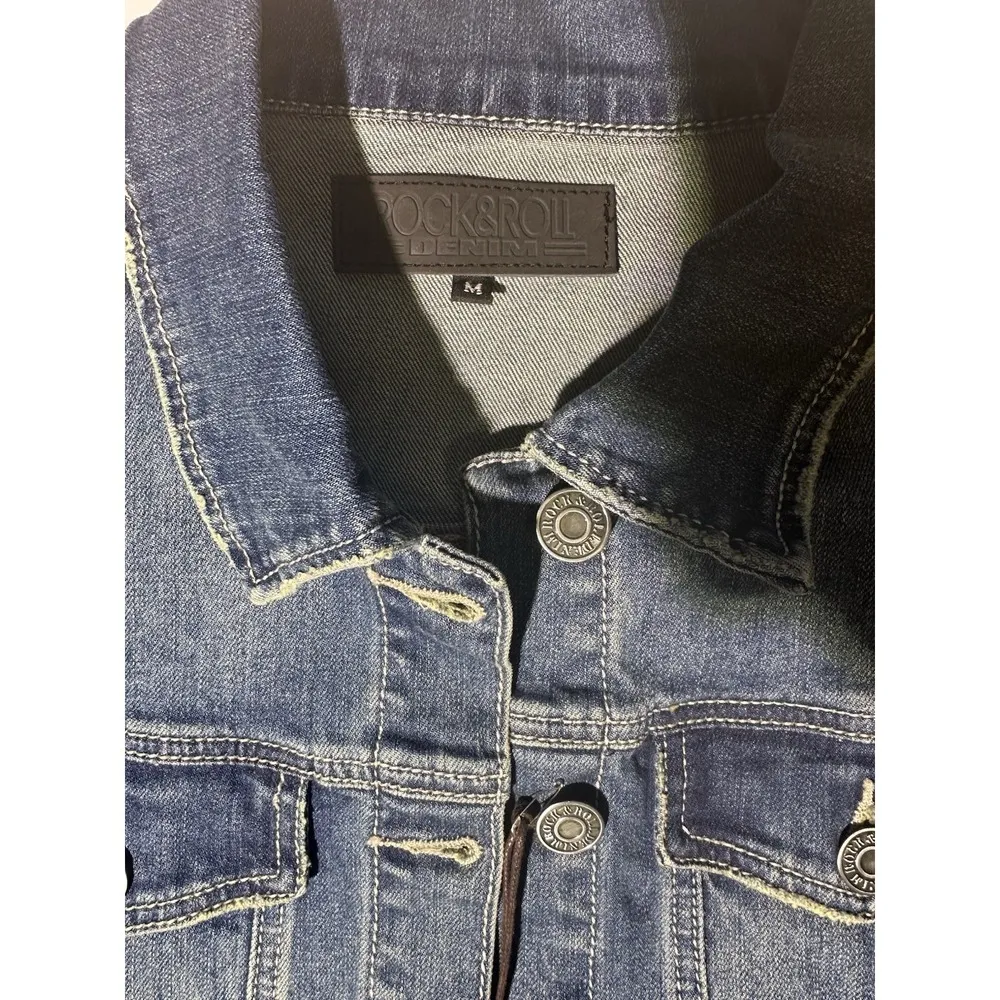 Rock & Roll Denim Jacket Women's SZ M NWT - Image 4