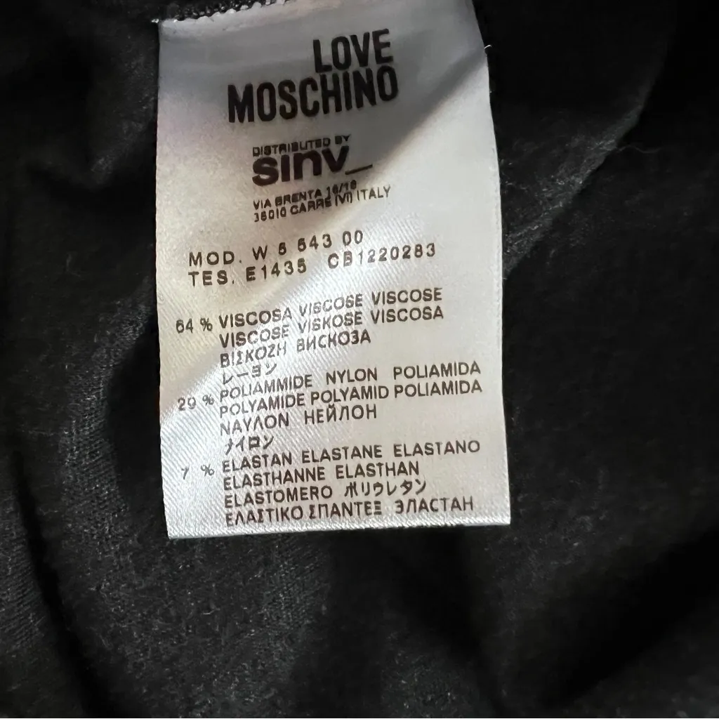 Love Moschino Polka Dot Sleeve Pocket Shift Dress Size 6 - Image 8