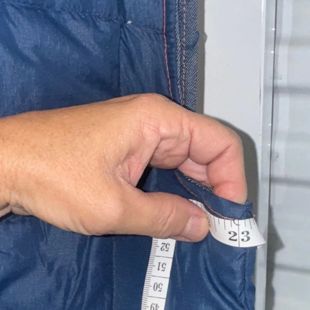 Women's Stearns Blue Reversible Quilted Denim Vest 3X with Orange Stitching - Image 6