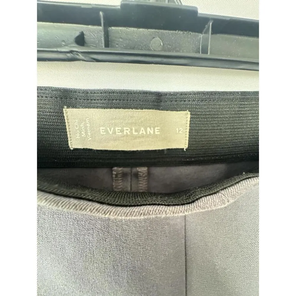 Everlane The Bi-Stretch Work Pants Womens 12 Navy Blue Mid Rise Slim Leg Zipper - Image 8