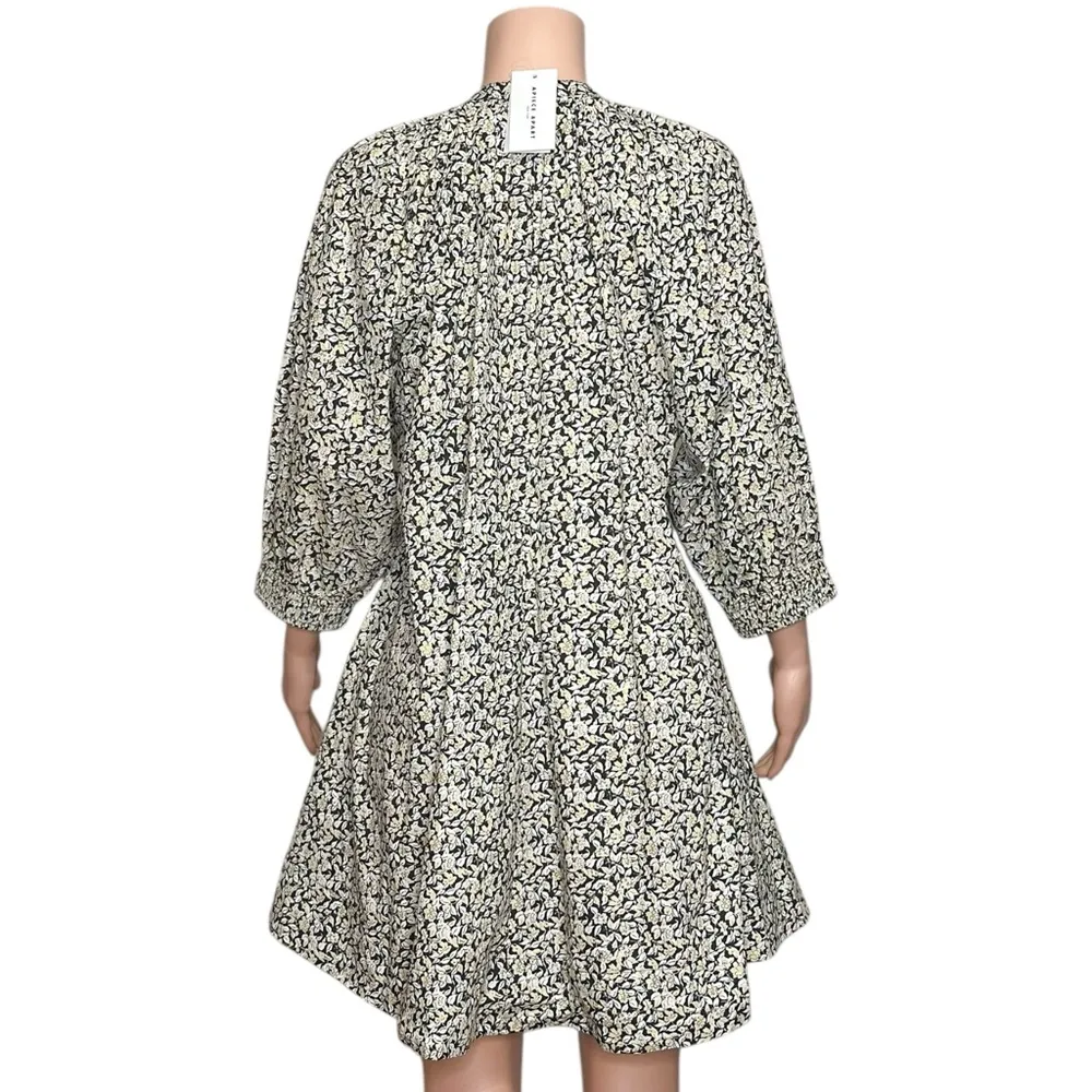 APIECE APART Cobano Cotton Poplin Mini Dress, Fauna Black, Small - Image 13