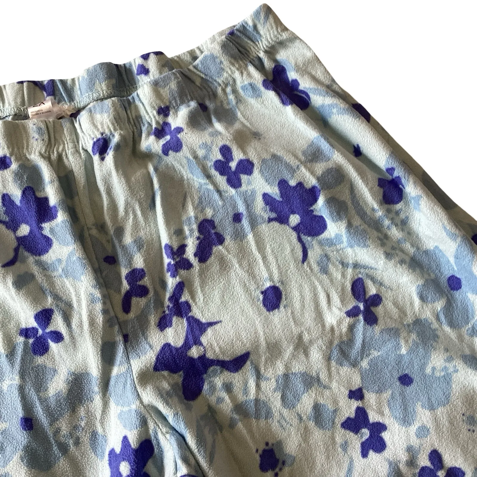 Just Be Womens Plush Pajama Pants Blue Size 2X - Image 2