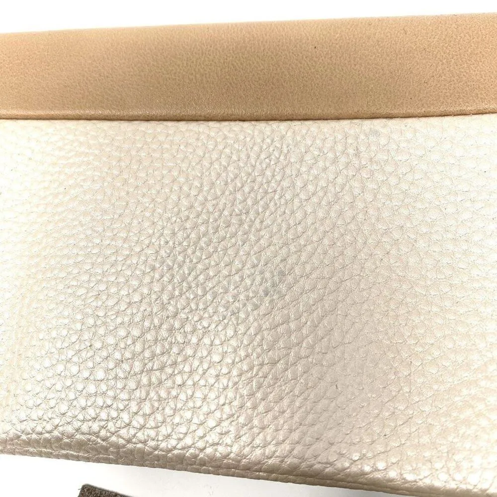 Anthropologie Hechizo Beige Vegan Faux Leather Foldover Tassel Boho Clutch - Image 3