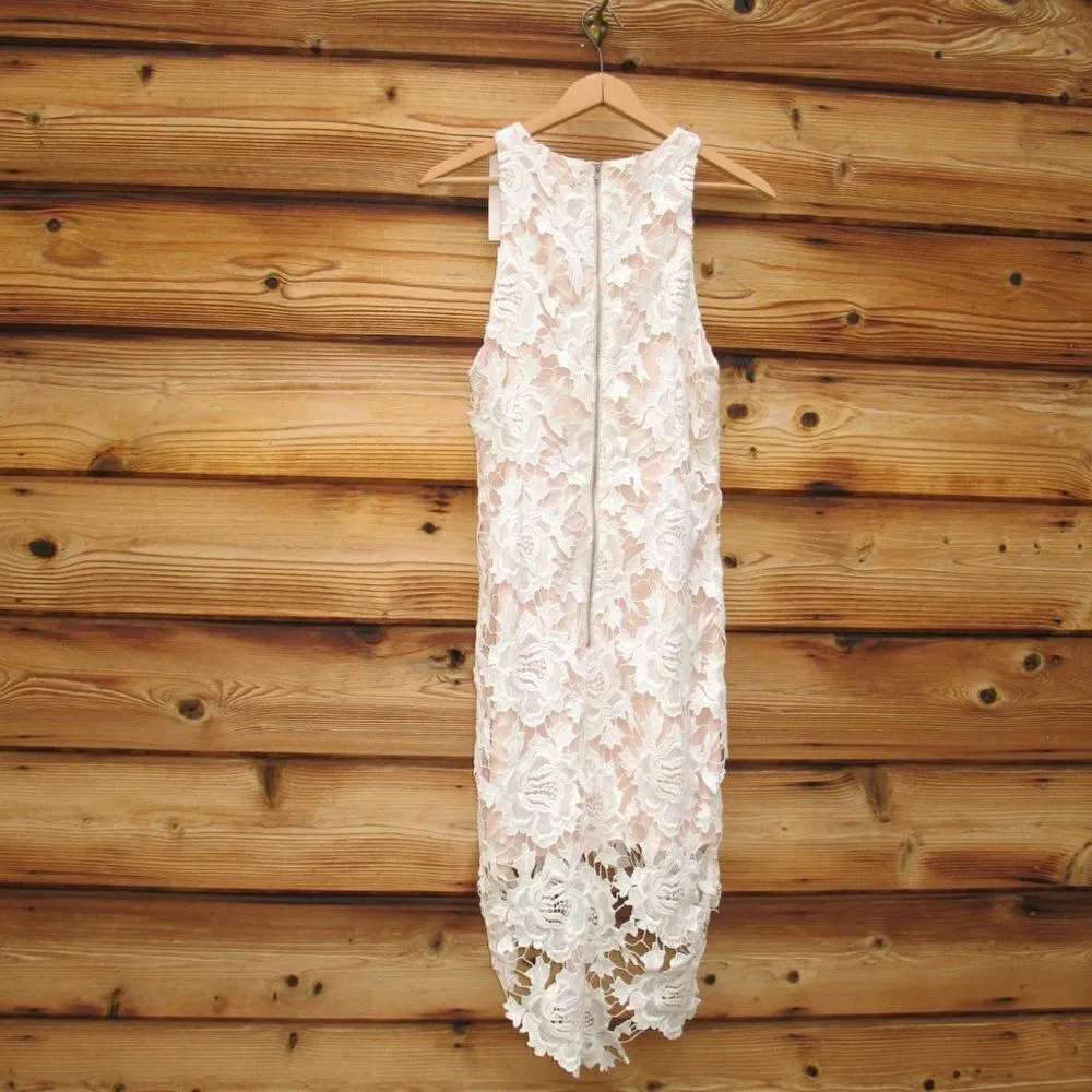 NWT Keepsake The Label I Will Wait Lace Dress White Size M - Image 6