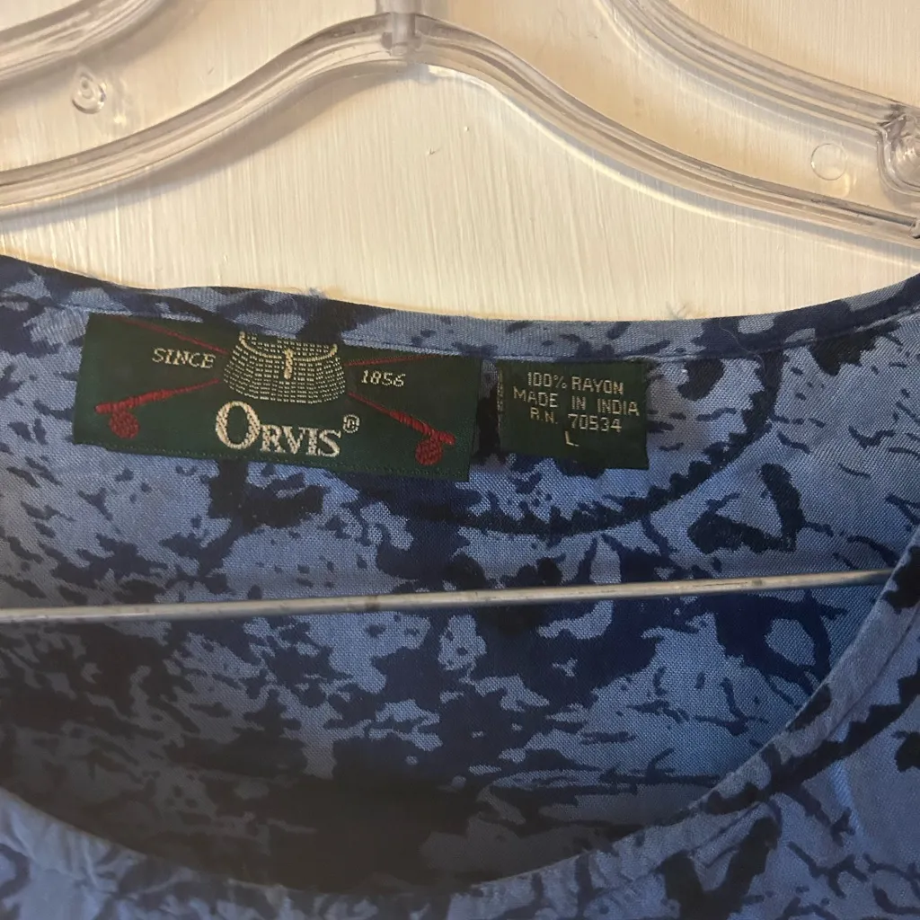 Vintage 80’s women’s Orvis rayon pantsuit. Size large. - Image 4