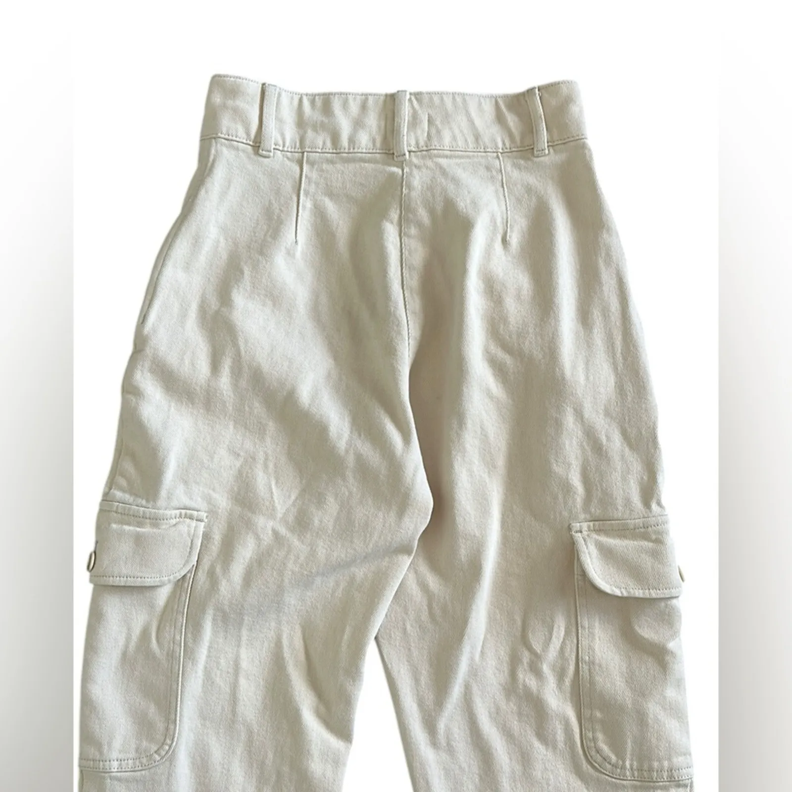Aritzia Wilfred Free Modern Cargo Pants Off White Button Fly Women’s Size 2 - Image 12