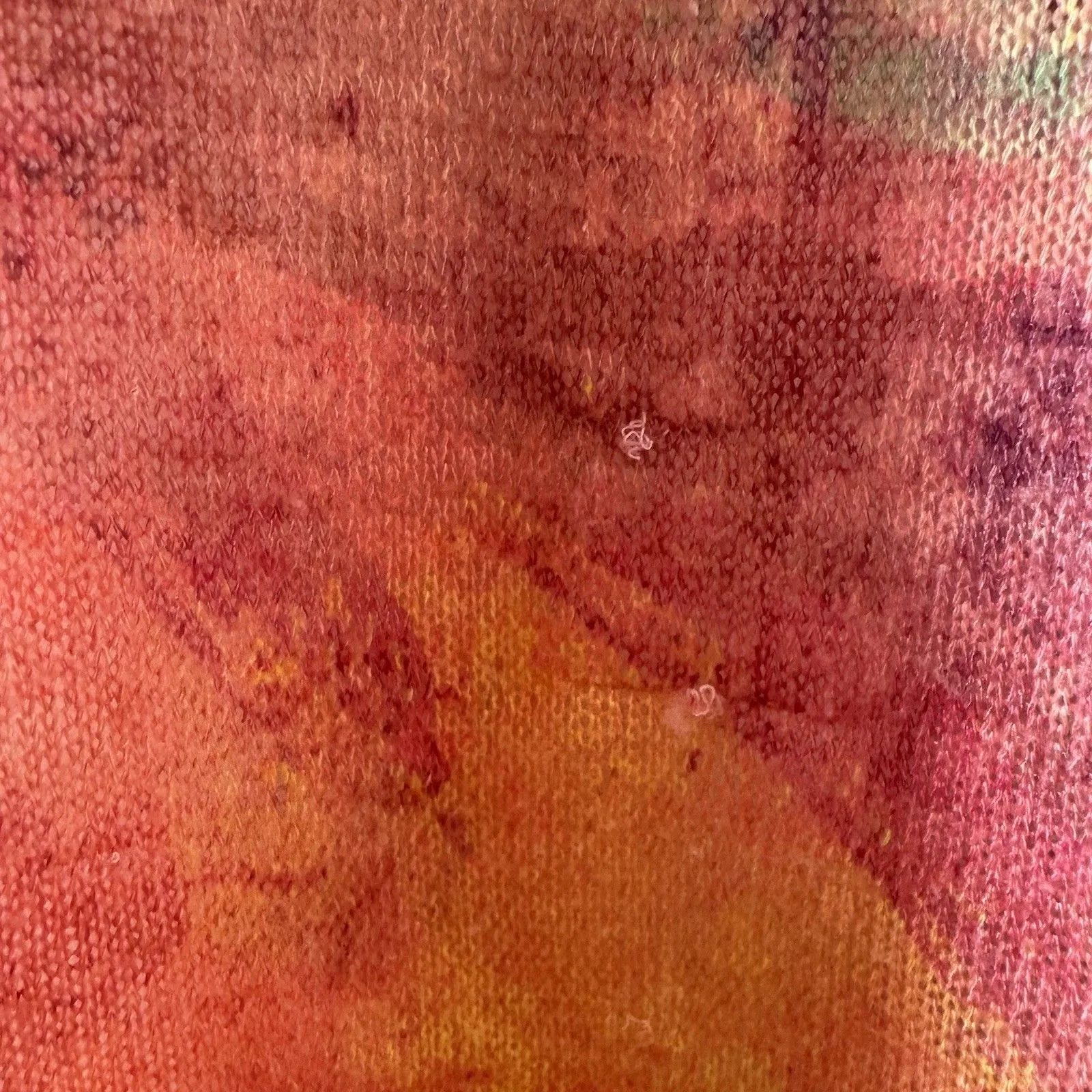 Soft Surroundings Plein de Couleurs Abstract Knit Top L Boho Watercolor Sweater - Image 8