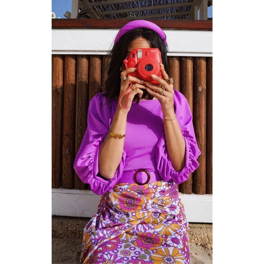 Anava Paris Rachelle Swimsuit with Headscarf in Fuchsia Size XL NWT Pink - Image 11