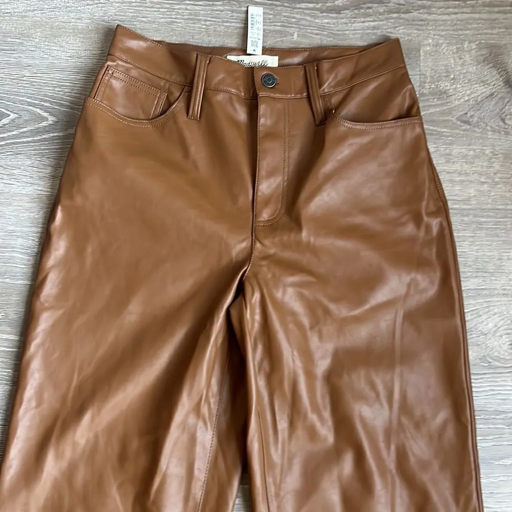 NEW madewell The Perfect Vintage Wide-Leg Pant: Faux Leather Edition - Image 5