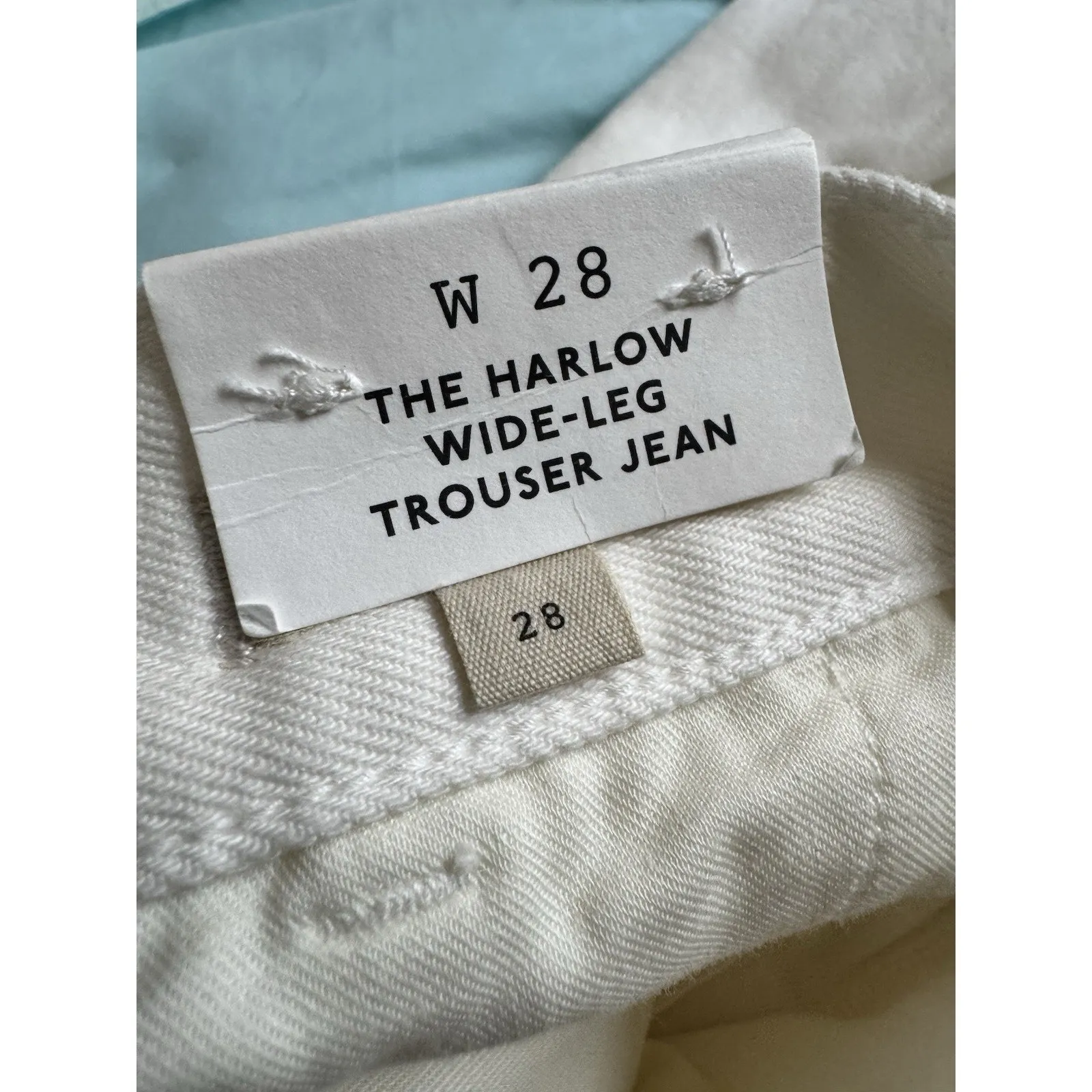 NWD Madewell Harlow Wide Leg Trouser Jeans Pleated Airy Denim VTG Canvas Size 28 - Image 11