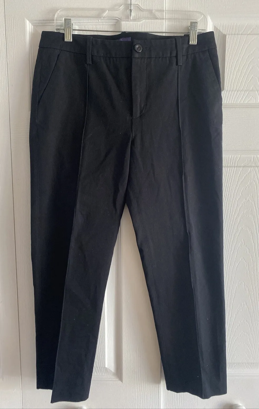 NYDJ Women's 10 Black Front Seam Straight Leg Cropped Denim Jeans Corp - Image 1