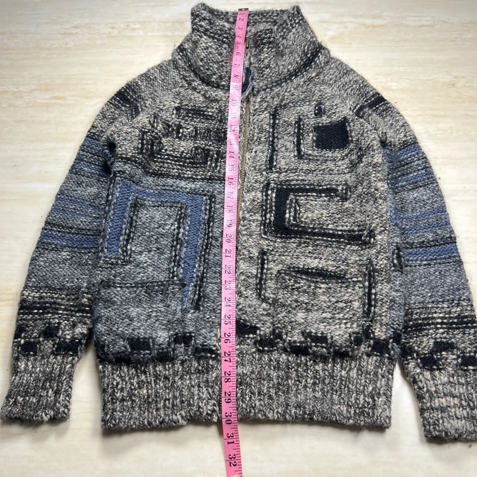 Wilfred Free Italian Yarn Wool Blend Knit Full Zip Cardigan Sweater Small - Image 6