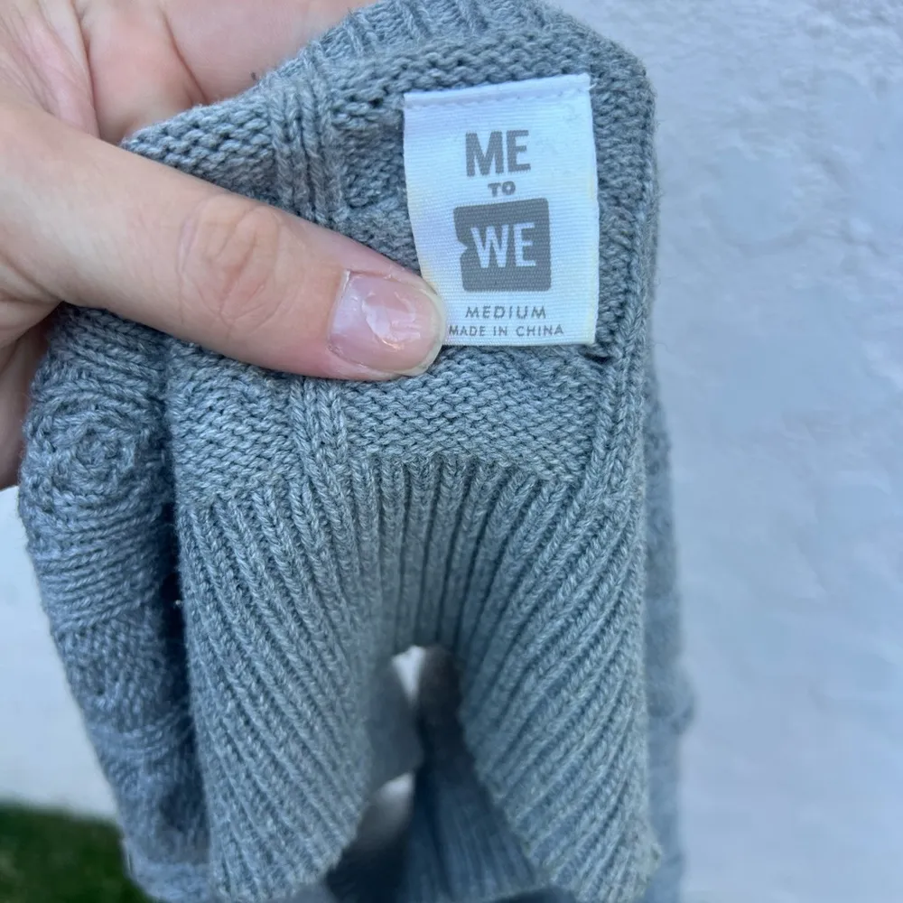 Medium Me to We grey knitted cropped tank top - Image 3