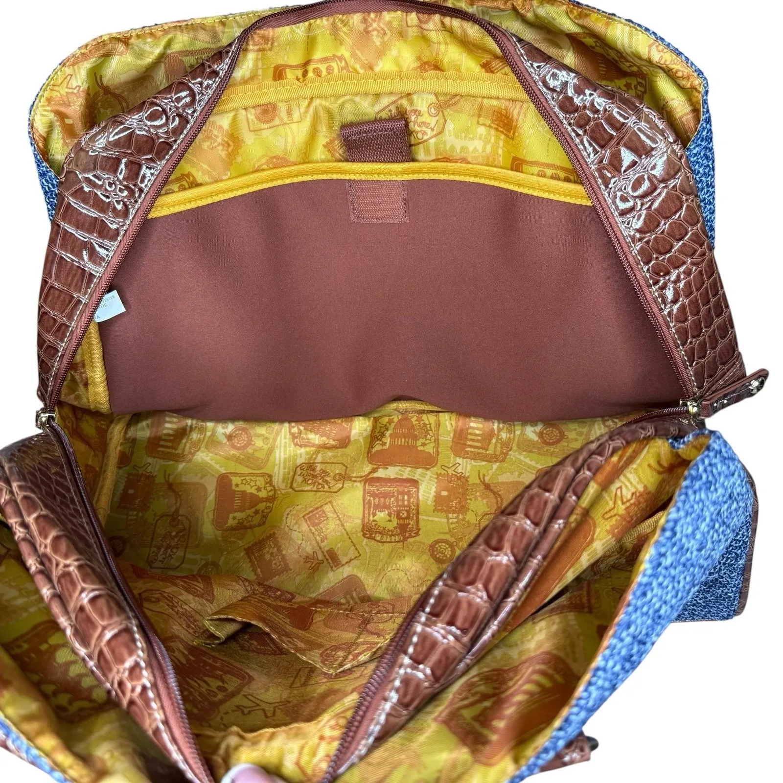 NWOT Samantha Brown Vintage Tweed Tote Blue Carry On Luggage Weekend‎ Bag - Image 8