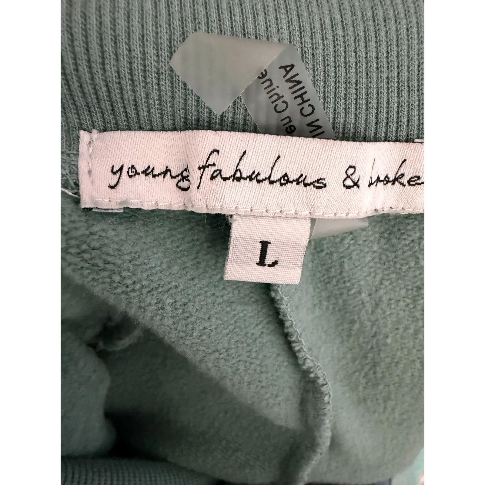 YFB Young, Fabulous & Broke Blue Ombre Wide Leg Jogger Pants Women's Size Large - Image 4