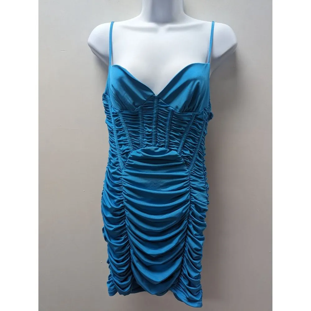 ZARA DRAPED CORSET STYLE DRESS - Image 3