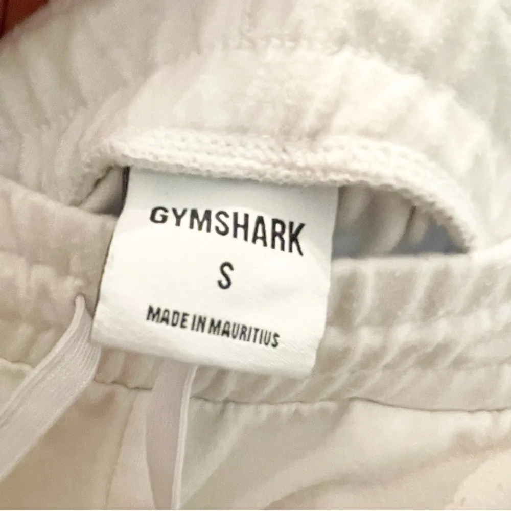 Size Small White Jogger Pants Tapered Ankle PUll On Drawstring - Image 2