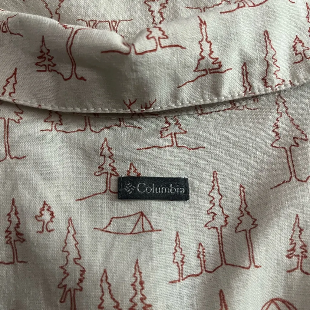 Columbia Camping Patterned Half Button Shirt - Image 5